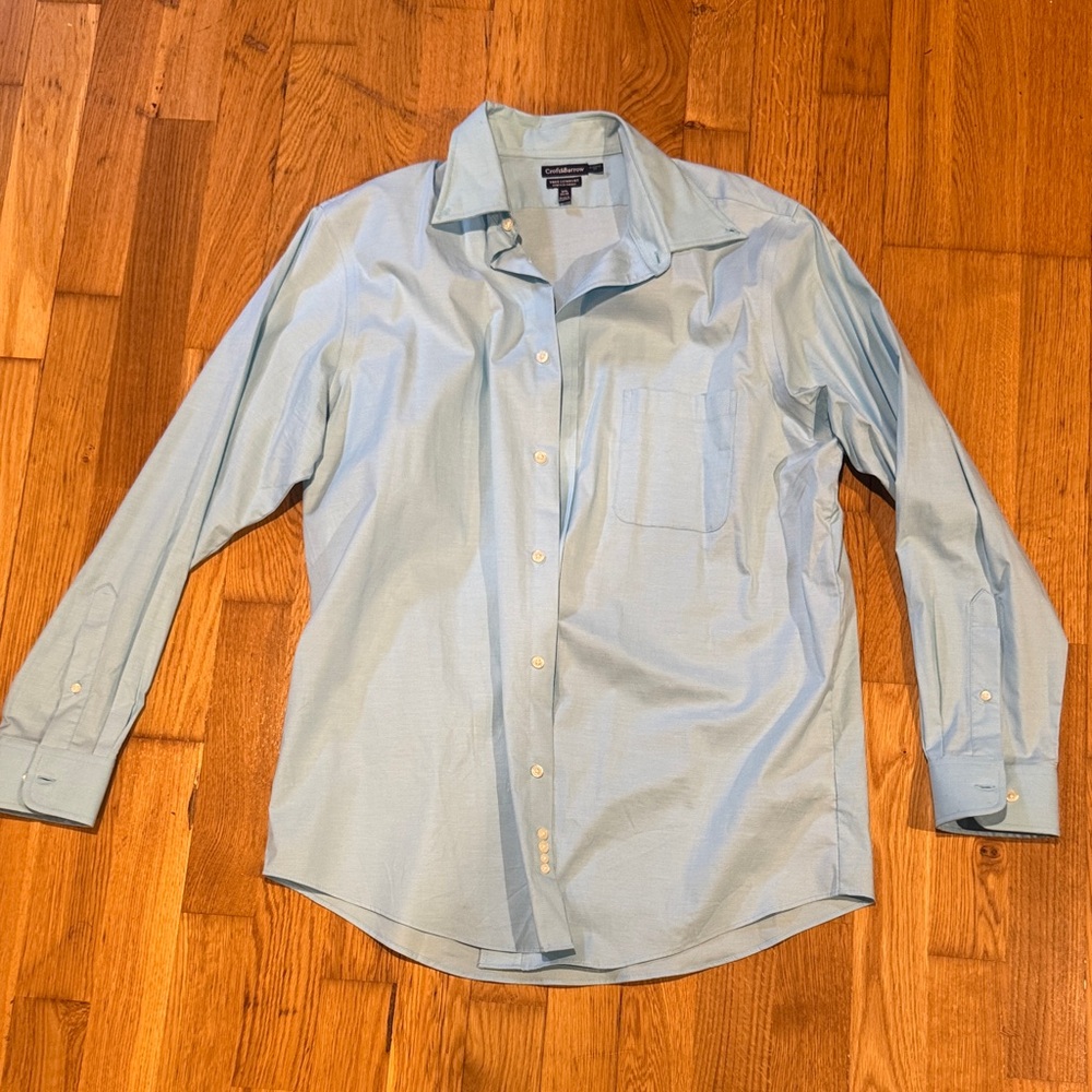 Croft & Barrow Men's Casual Light Blue Button Down Shirt